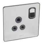 Legrand Synergy Sleek - 1 gang switched single pole socket outlet 5A - - Image 2