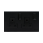 Panasonic13A 2G Socket Refina Black Web11129Eb