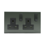 Panasonic13A 2G Socket Refina Metallic Gray Web11129Mh