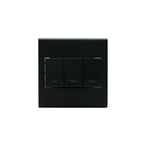 Panasonic16A 3G 1W Switch Refina Black Webp535317Ebk