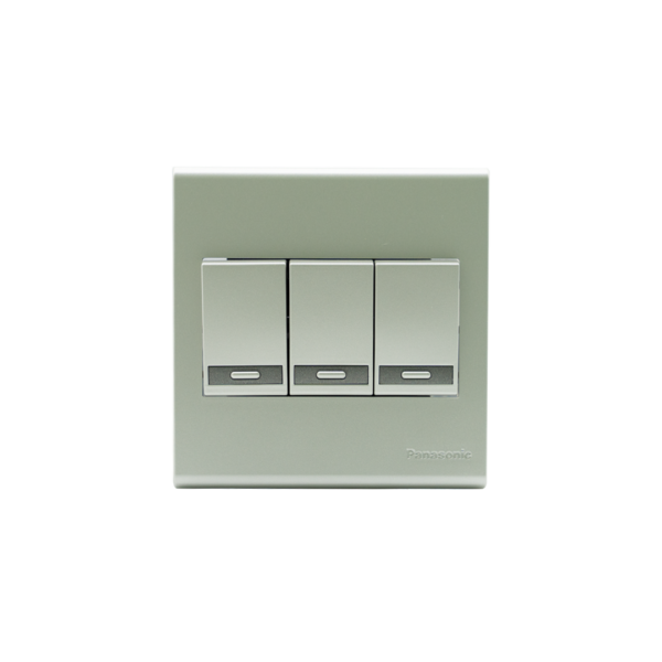Panasonic16A 3G 1W Switch Refina Metallic White Webp535317Mwk