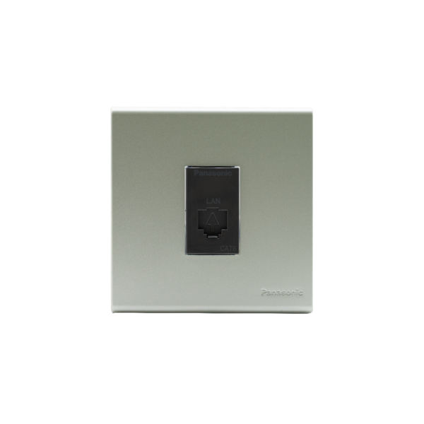 Panasonic1G Data Cat 6 Outlet Refina Metallic White Webp4519680Mw