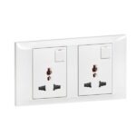 Legrand Belanko S - 2X 1 gang multistandard switched socket outlet -