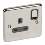 Legrand Synergy Authentic - 1 gang switched double pole BS socket outlet 13A -