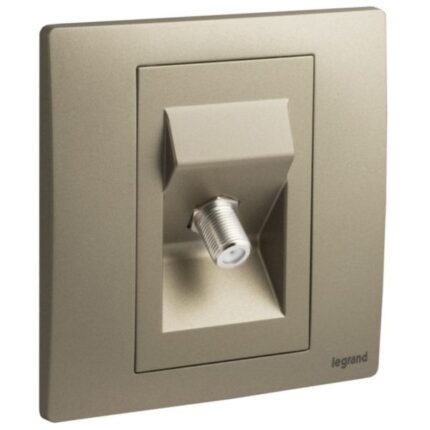 Legrand Mallia Senses - 1 gang "F" Type terminal TV socket outlet -