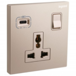 Legrand Galion Universal Switched Socket + Usb Type C