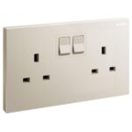 Galion - 2 gangs British Standard switched single pole socket outlet - 13A  - - Image 2