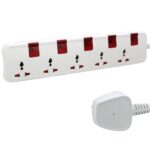 Legrand Multi-Outlet Extension Sockets MS 5X2P+E + 5 SWITCHES Illuminated Britich Standard PLUG + 3M CABLE LENGTH - Image 2