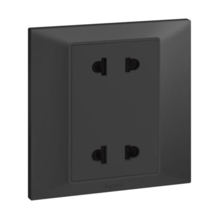 Legrand Belanko S - 1 gang 2X2 pole Euro/US socket outlet -