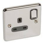 Legrand Synergy Authentic - 1 gang switched single pole BS socket outlet 13A -