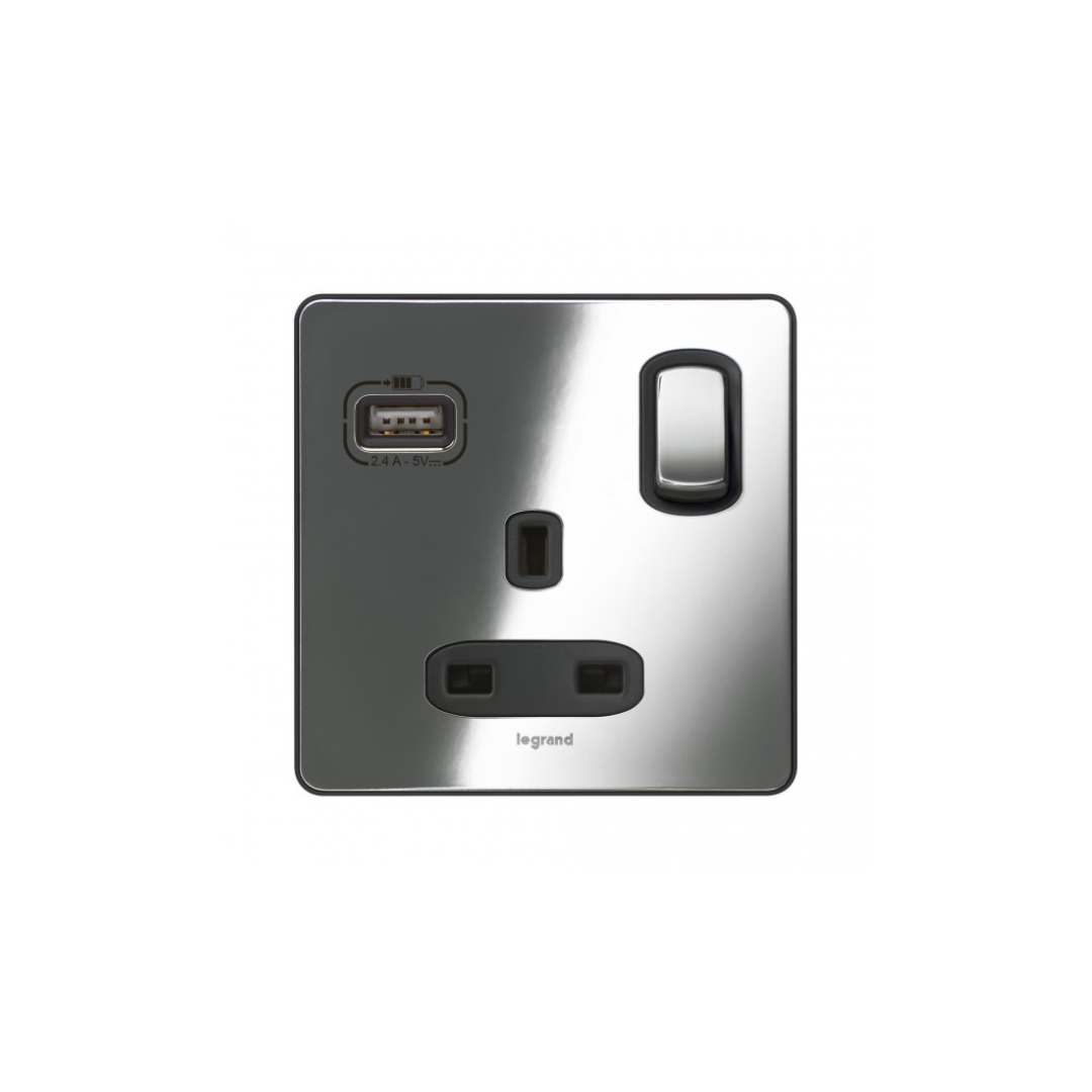 5b-bcf8-05ae67ac4344.png Legrand Synergy Sleek Design 13A Single Switched Socket + Usb Type A - Image 1