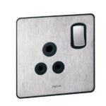 Legrand Synergy Sleek - 1 gang switched single pole socket outlet 5A - - Image 2