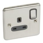 Legrand Synergy Authentic - 1 gang switched single pole BS socket outlet 13A -
