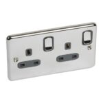 Legrand Synergy Authentic - 2 gang switched double pole BS socket outlet 13A - - Image 2