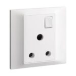 Legrand Belanko S - 1 gang single pole BS switched socket outlet + neon - 15A - - Image 2