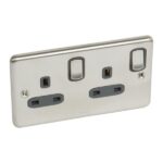 Legrand Synergy Authentic - 2 gang switched double pole BS socket outlet 13A - - Image 2