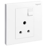Legrand Galion - 1 gang British Standard switched single pole socket outlet - 5A -