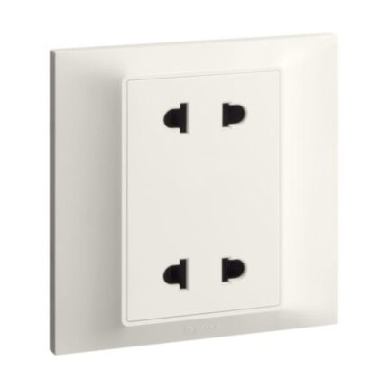 Legrand Belanko S - 1 gang 2X2 pole Euro/US socket outlet -