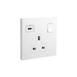 Legrand Galion 13A Single Switched Socket + Usb Type C
