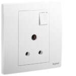 Legrand Mallia Senses - 1 gang British Standard switched socket outlet - 5A -