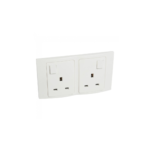 Legrand Mallia 2 Gang 13A 250 V Single Pole Switched Socket