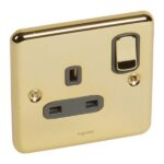 Legrand Synergy Authentic - 1 gang switched double pole BS socket outlet 13A -