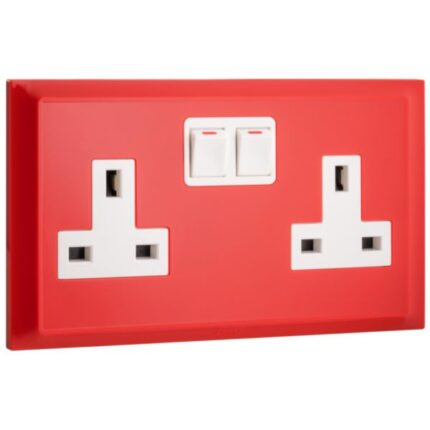 Legrand Belanko S - 2 gang multistandard switched socket outlet inboard + USB type A+C -