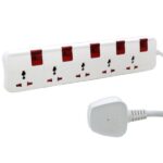 Legrand Multi-Outlet Extension Sockets MS 5X2P+E + 5 SWITCHES Illuminated Britich Standard PLUG + 5M CABLE LENGTH - Image 2