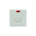 Simplus Accessories 1-Gang 13A Unswitched White Fused Connection Unit with Cable Outlet and Indicator, Full Set, WSBC7101W