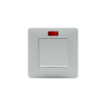 Simplus Switches 1-Gang 1-Device Double Pole White Switch 20A with Indicator, Full Set, WSBC5303W