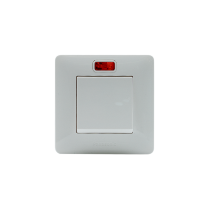 Simplus Switches 1-Gang 1-Device Double Pole White Switch 20A with Indicator, Full Set, WSBC5303W