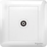 Schneider 1 Gang TV Socket, 75 Ohm Through connection, White A3G31TV_WE