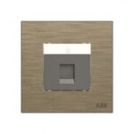 ABB Telephone Socket, Millenium, 4P, 1 Gang, RJ11, Antique Gold - AM32144-AG