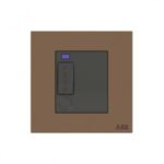 ABB Single Pole Spur Unit with Flex Outlet and LED, Millenium, 13A, 6kA, Mocha Brown - AM50853-MO