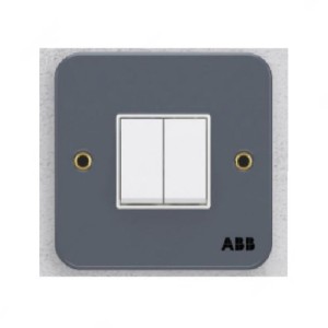 BM106-300x300-1.jpeg ABB Electrical Switch, Metal Clad Series, Urea/Metal, 2 Gang, 2 Way, 10A - BM106 - Image 1