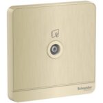 Schneider Electric AvatarOn TV socket 75 Ohm Metal Gold Hairline E8331TV_GH