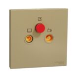 Schneider TV/FM socket, AvatarOn C, complete product, IP20, wine gold E8733SMATV_WG