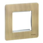 Schneider Electric Ultimate screwless euro modular 2 gangs antique brass GU8460AB