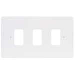 Schneider Electric Ultimate moulded plate Grid system 3 gangs white GUG03G