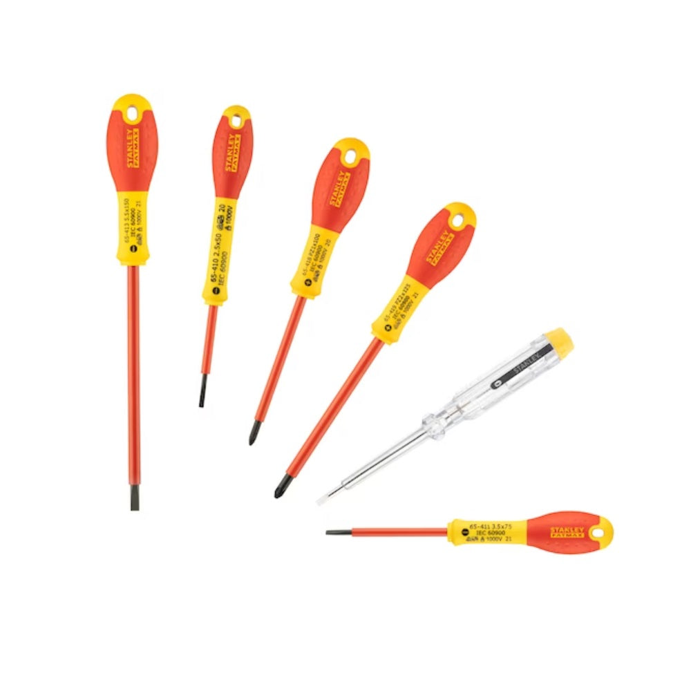 Stanley Fatmax Insulated Slotted Screwdriver Set (6p/set) - Default - Image 1