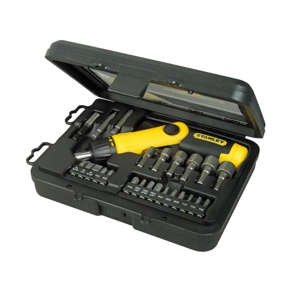 Stanley_Ratcheting_Screwdriver_Pistol_Grip_Kit_25p_-_set_-_0-63-022_0cdcb10f-aa43-45c6-8684-6fcf63f2ffa4.jpg Stanley Ratcheting Screwdriver Pistol Grip Kit (25p/set) - Default - Image 1